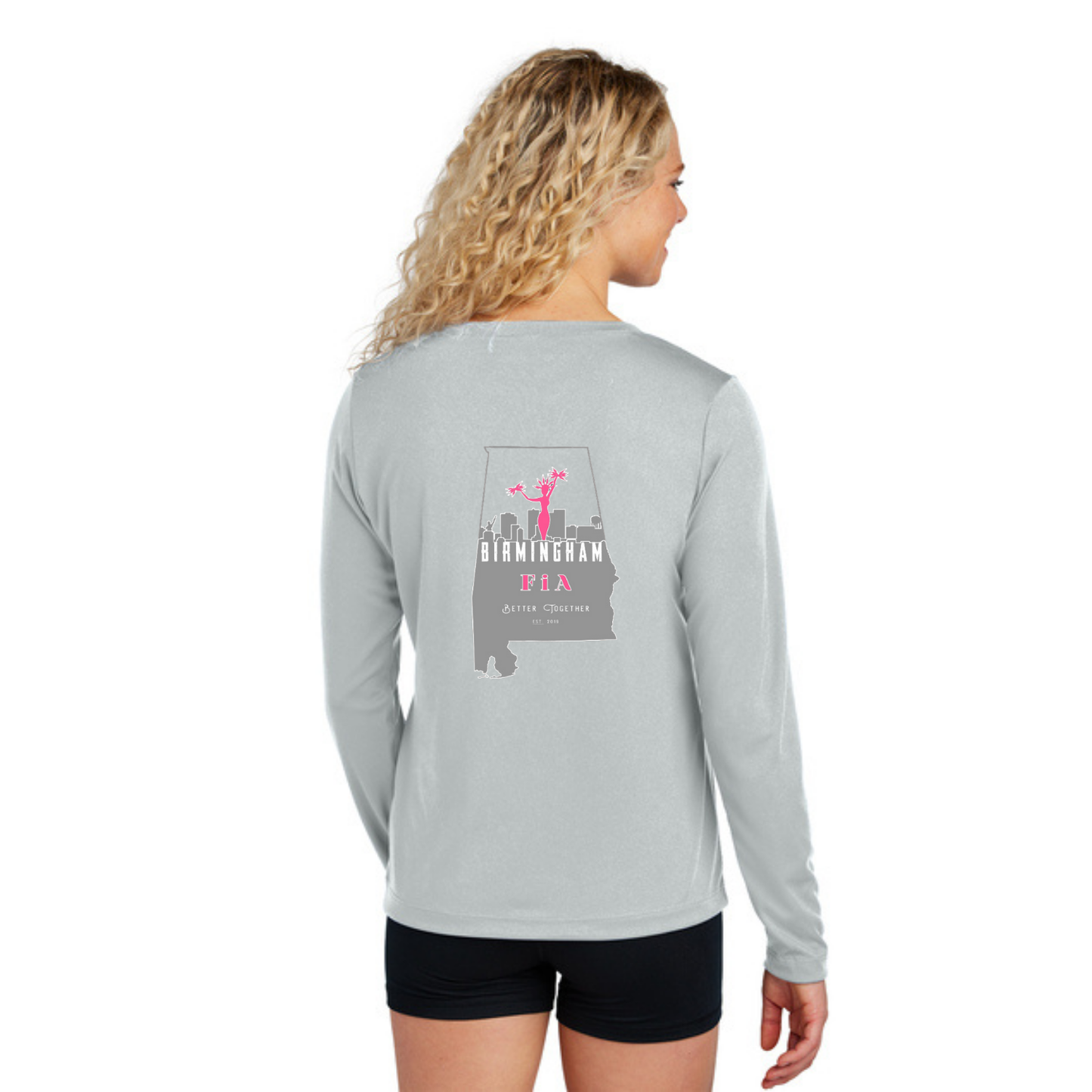 Birmingham, AL - Sport Tek Long Sleeve Performance V-Neck Tee
