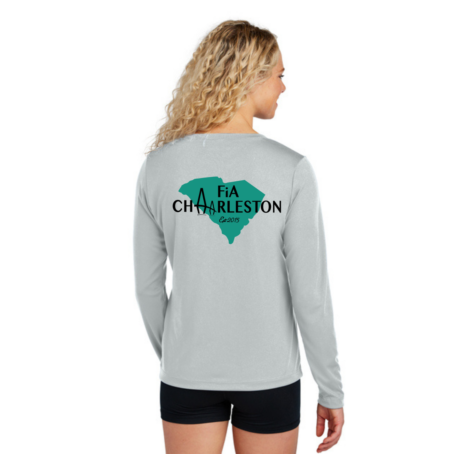 Charleston, SC - Sport Tek Long Sleeve Performance V-Neck Tee