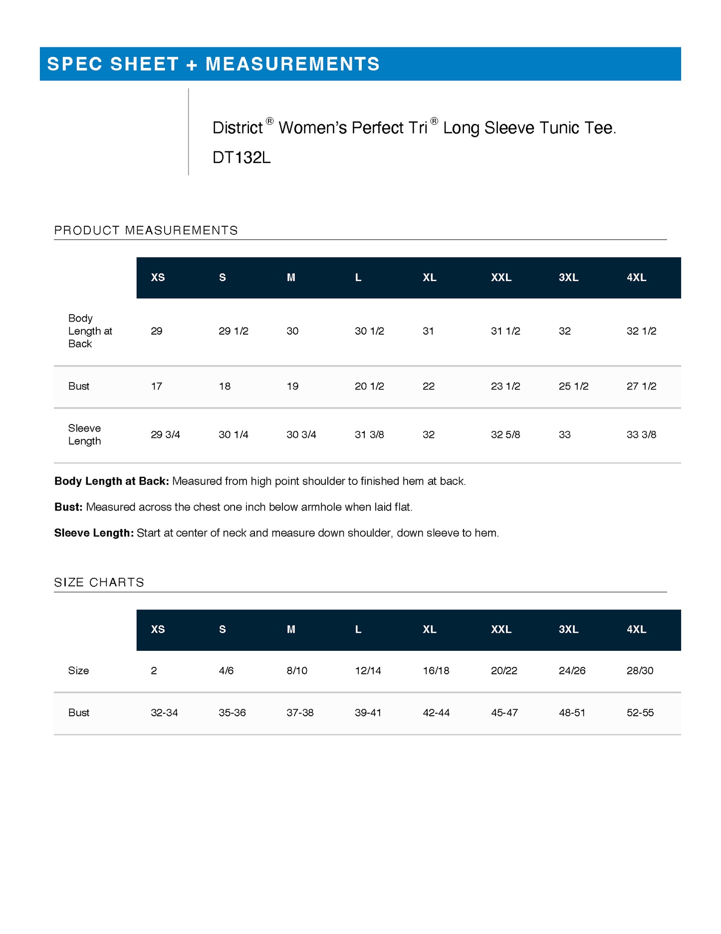 No Goal Was Met - District Women’s Perfect Tri Long Sleeve Tunic