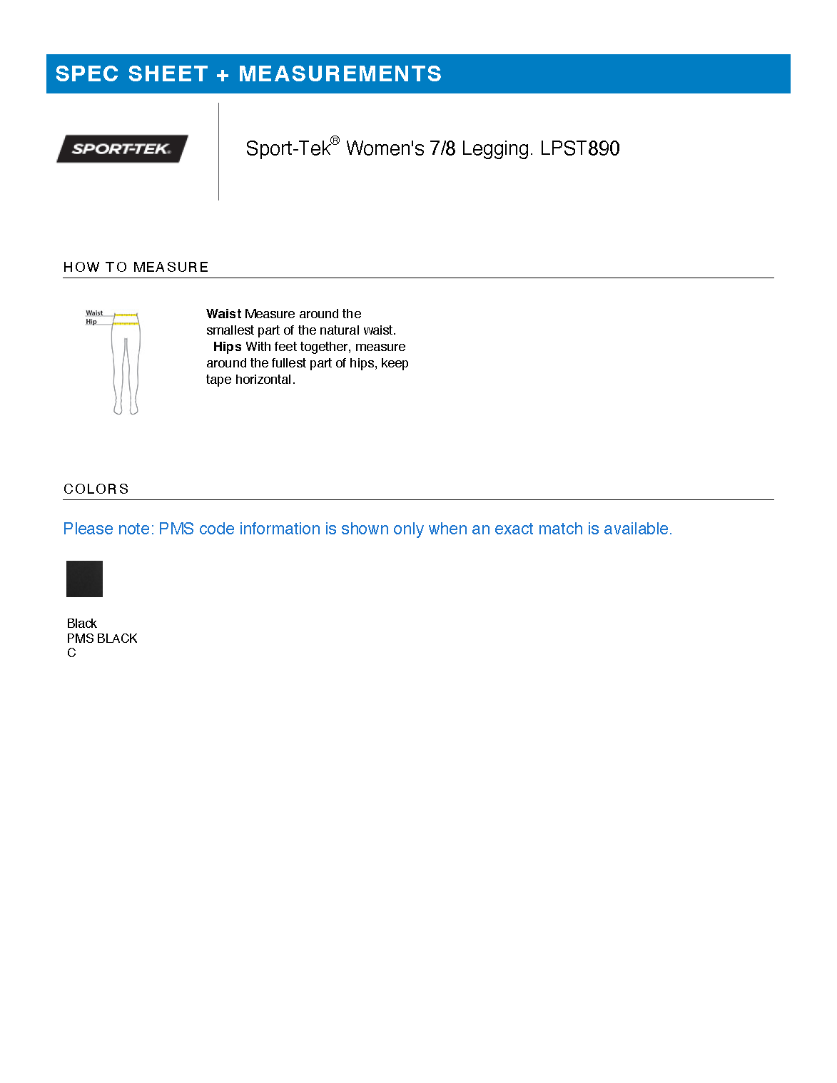 FiA Gear - HIGH-RISE Sport-Tek Women's 7/8 Legging