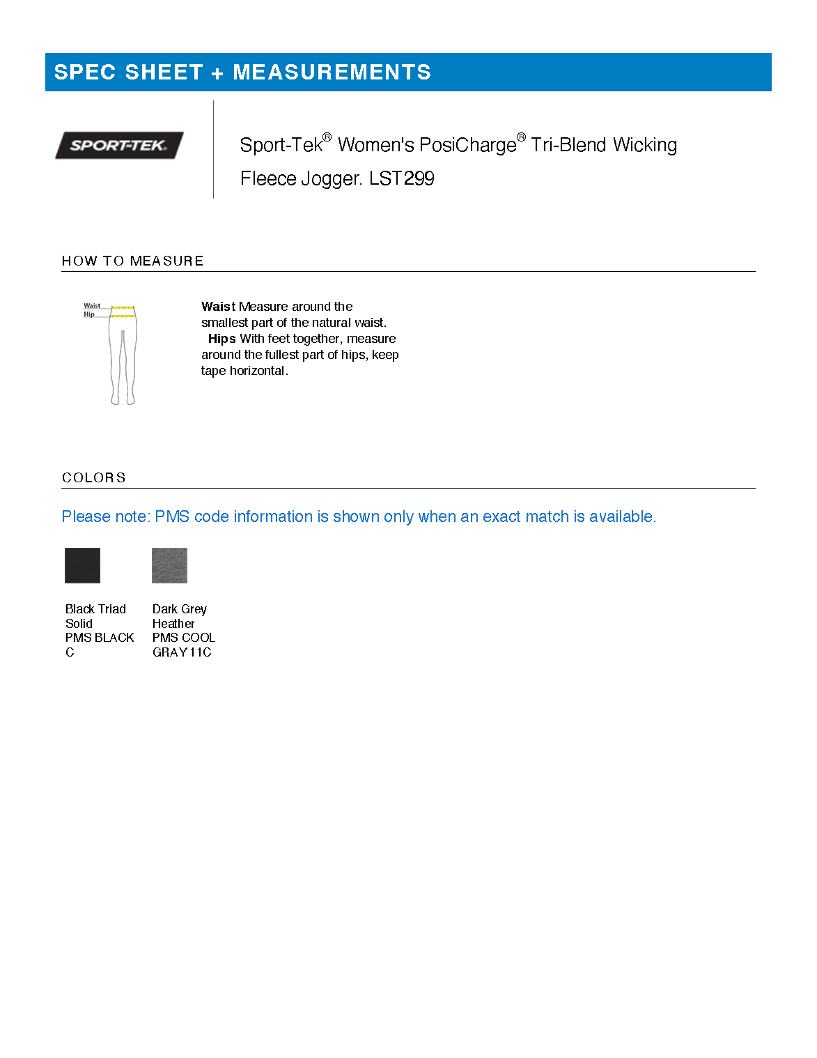 FiA Gear - Sport-Tek Women's Tri-Blend Wicking Fleece Jogger