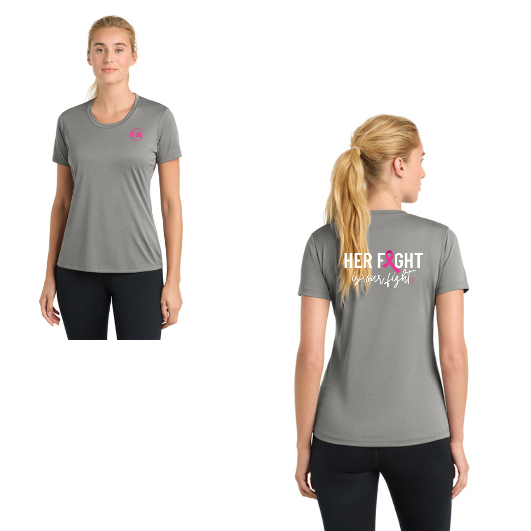 Her Fight is Our Fight - Sport Tek Crew Neck Short Sleeve Performance Tee