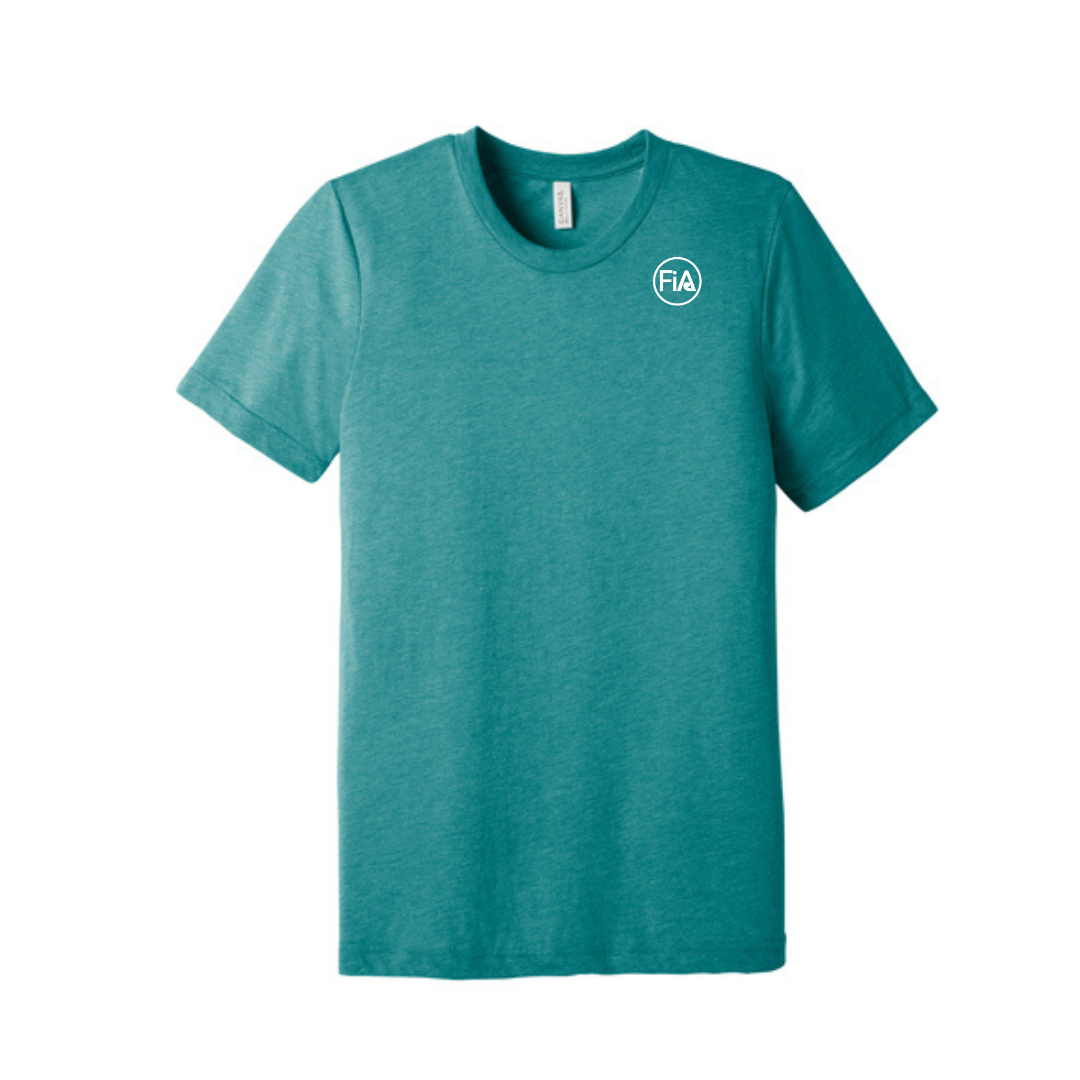 FINAL SALE - FiA Gear BELLA+CANVAS Unisex Triblend Tee - Teal Triblend Small