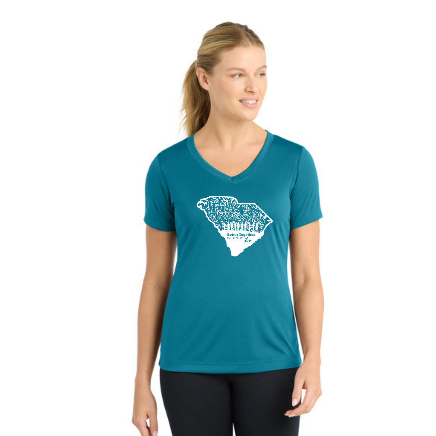Why we FiA Goose Creek, SC - Sport Tek V-Neck Short Sleeve Performance Tee