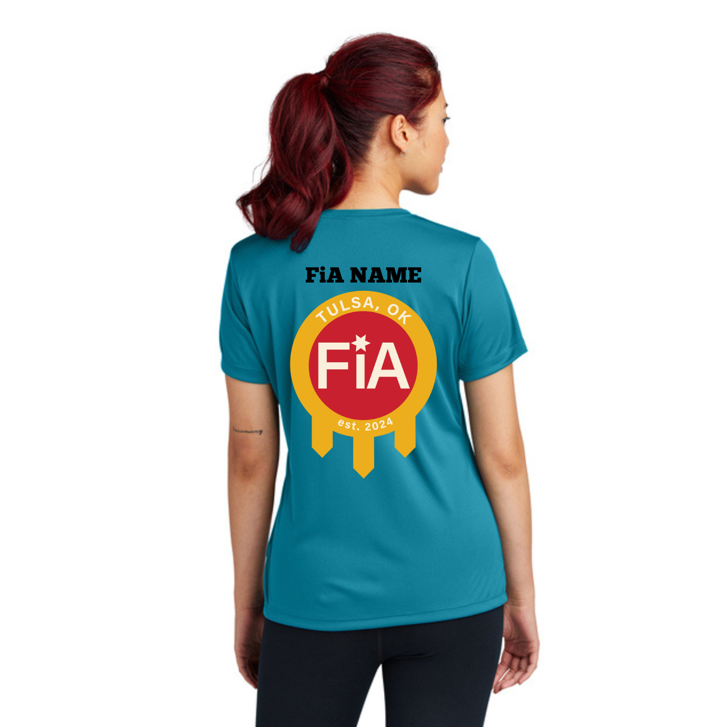 Tulsa, OK- PERSONALIZED Sport Tek V-Neck Short Sleeve Performance Tee