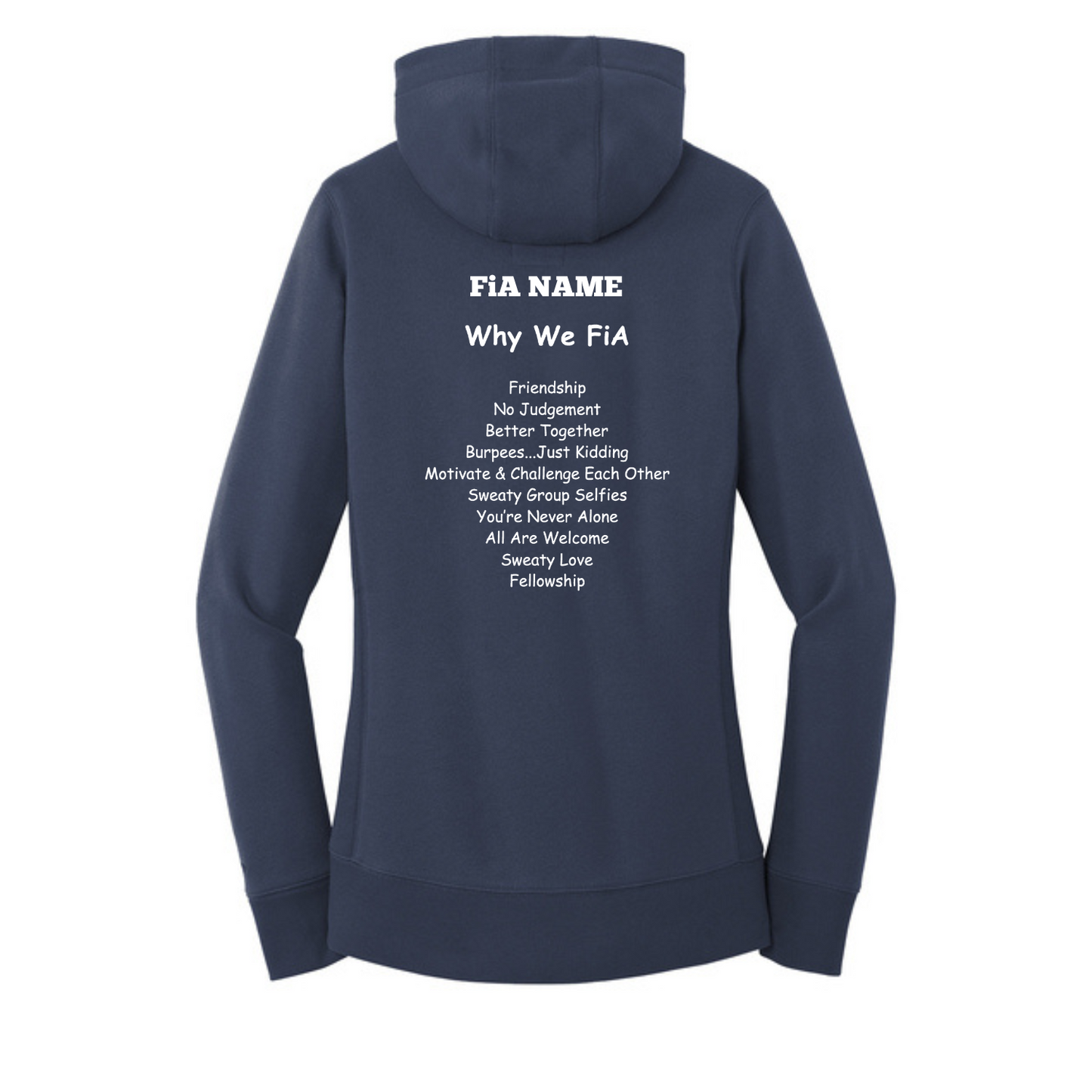 Why we FiA Goose Creek, SC - PERSONALIZED New Era Women's French Terry Pullover Hoodie