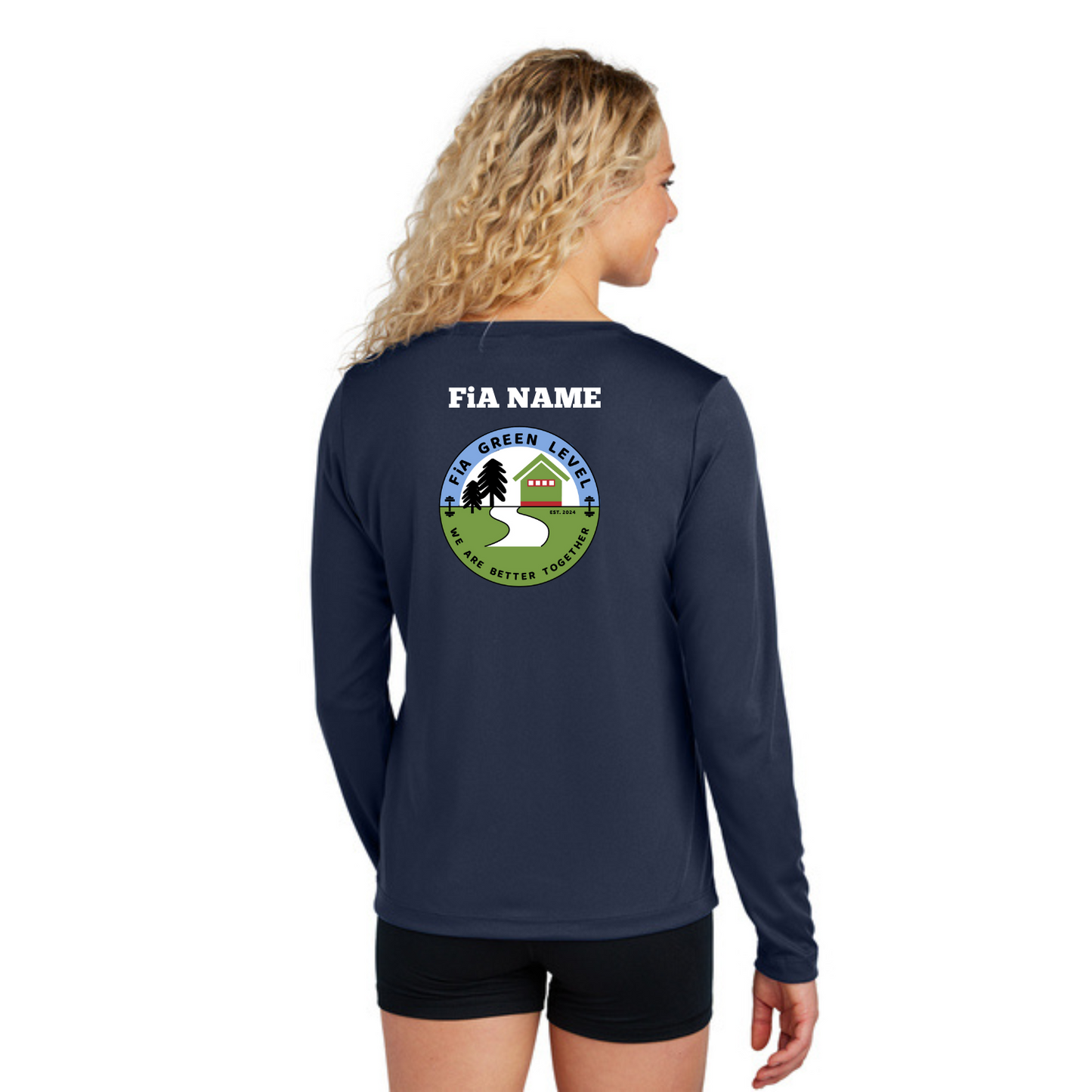 Green Level, NC - PERSONALIZED Sport Tek Long Sleeve Performance V-Neck Tee
