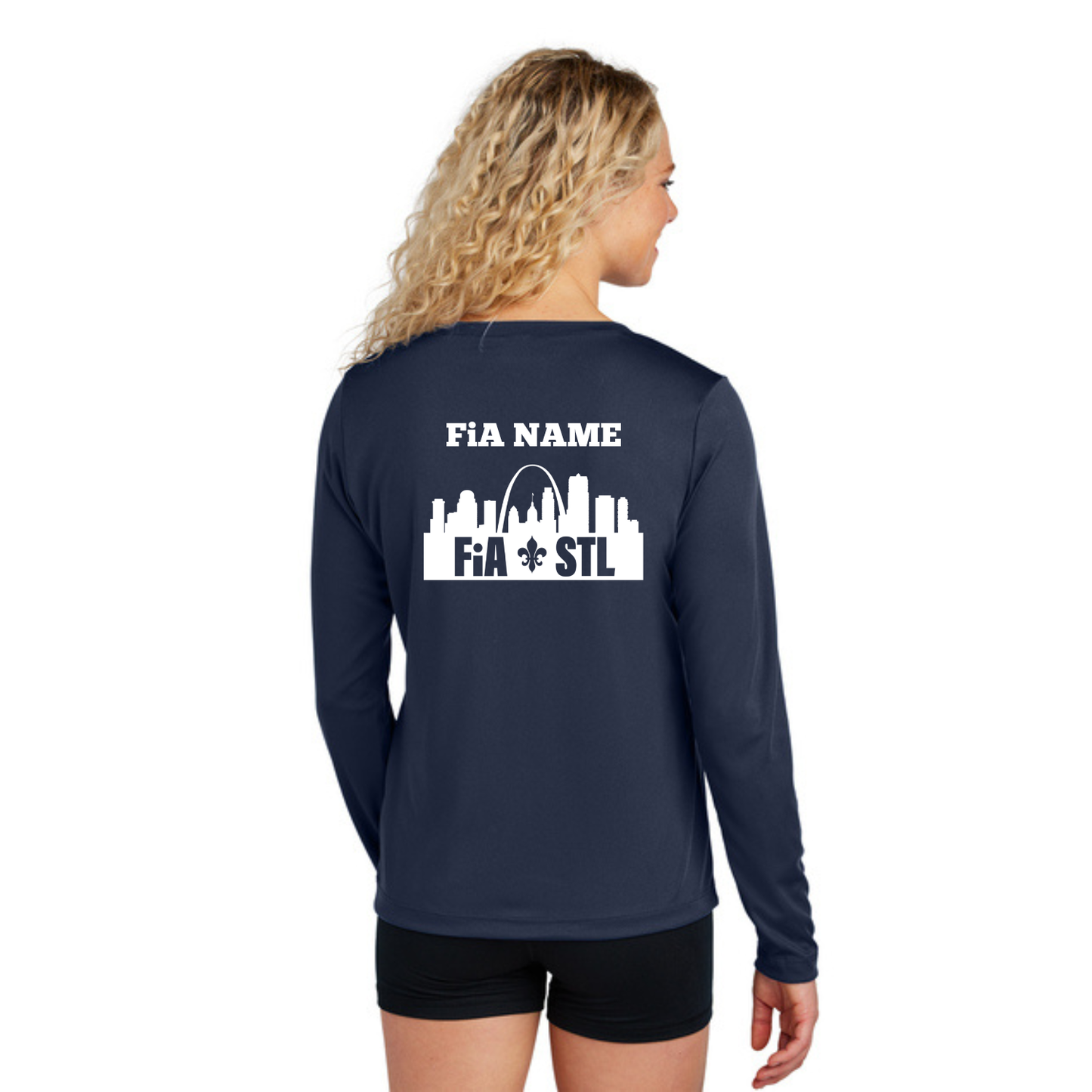 St. Louis, MO - PERSONALIZED Sport Tek Long Sleeve Performance V-Neck Tee
