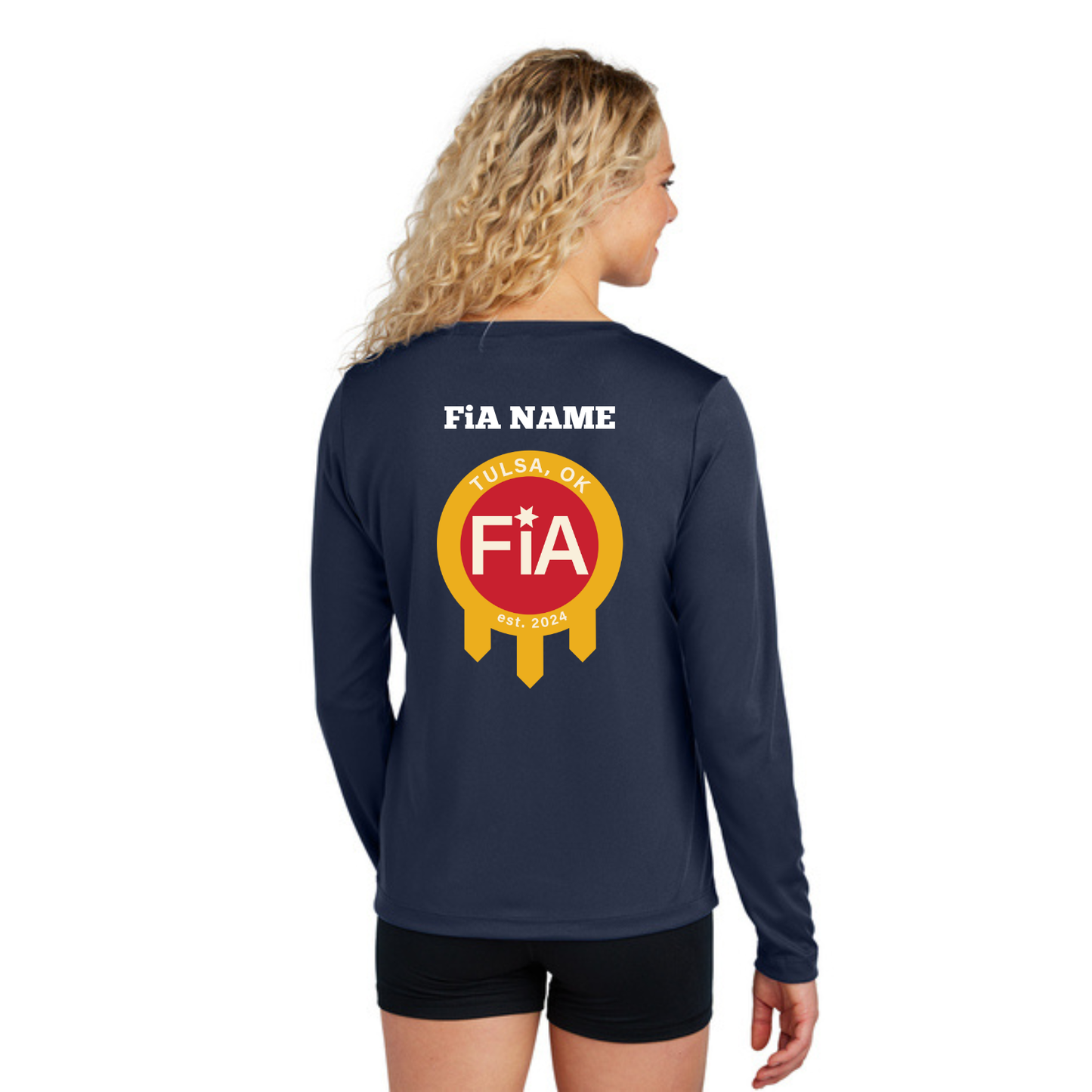 Tulsa, OK - PERSONALIZED Sport Tek Long Sleeve Performance V-Neck Tee