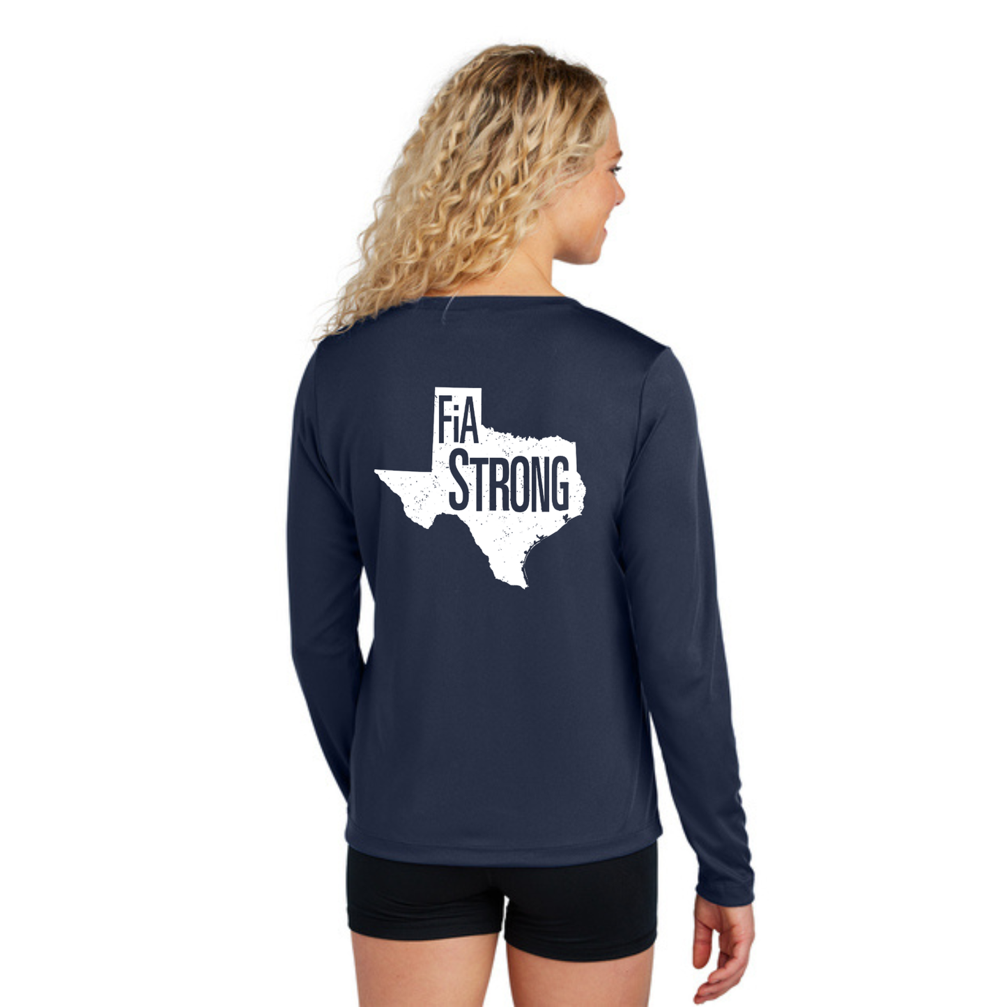 Texas Strong - Sport Tek Long Sleeve Performance V-Neck Tee