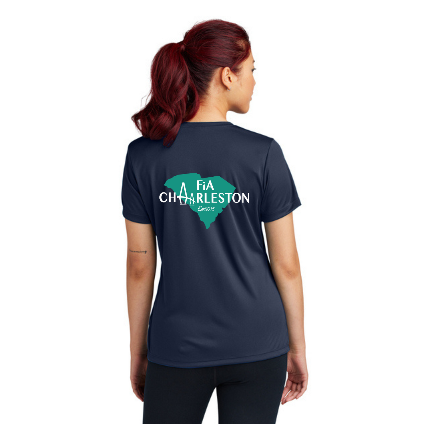 Charleston, SC - Sport Tek V-Neck Short Sleeve Performance Tee