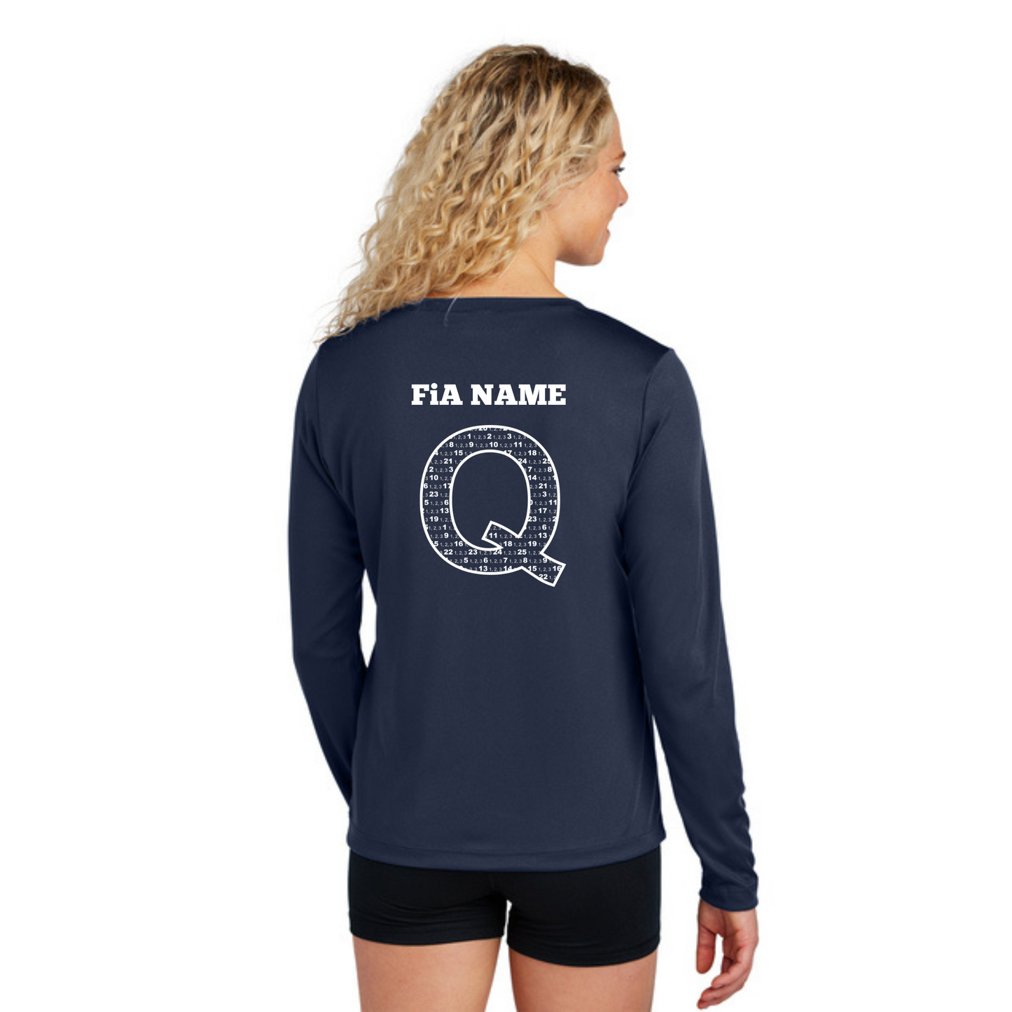 Q Shirt - PERSONALIZED Sport Tek Long Sleeve V-Neck Tee