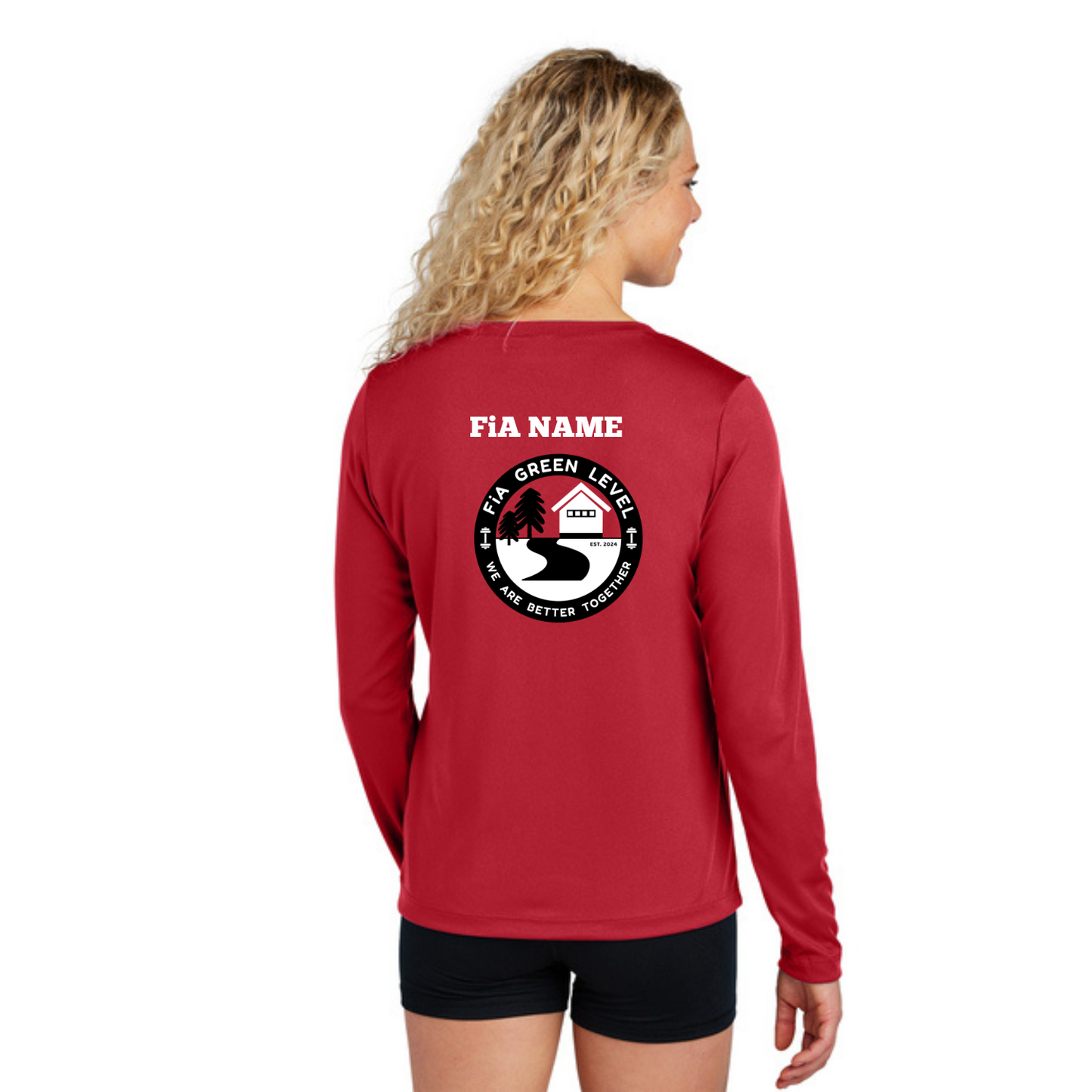 Green Level, NC - PERSONALIZED Sport Tek Long Sleeve Performance V-Neck Tee