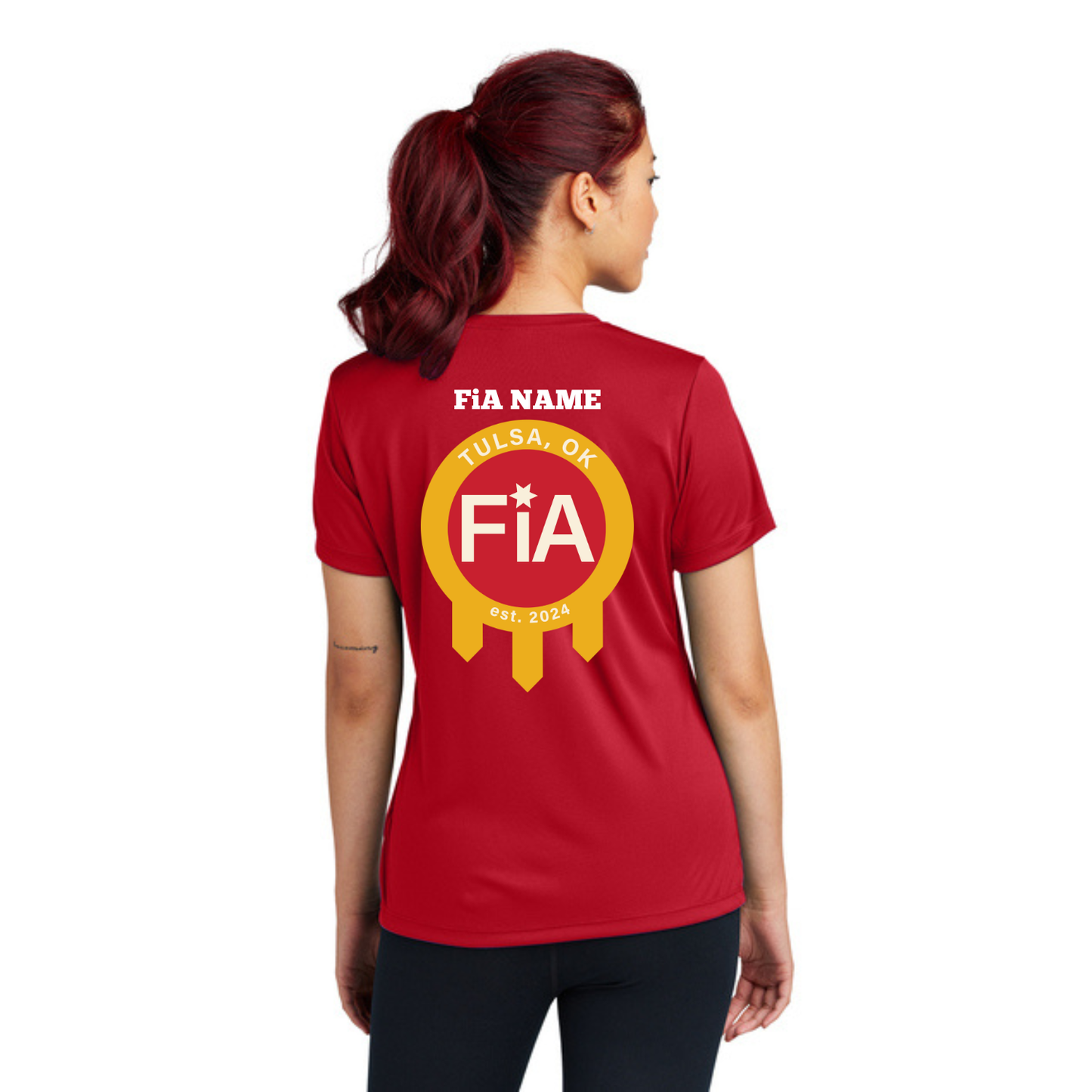 Tulsa, OK - PERSONALIZED Sport Tek Crew Neck Short Sleeve Performance Tee