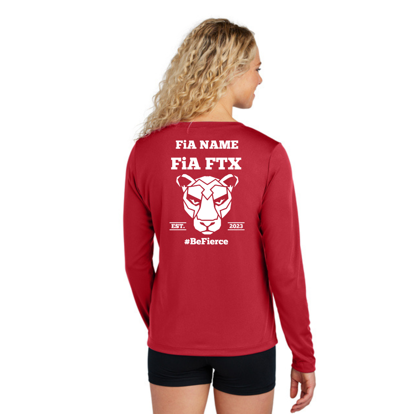 FTX, TX - PERSONALIZED Sport Tek Long Sleeve Performance V-Neck Tee