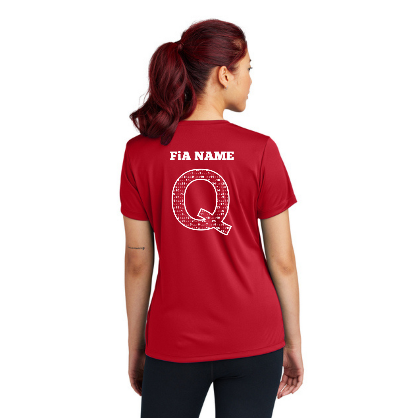 Q Shirt - PERSONALIZED Sport Tek V-Neck Short Sleeve Performance Tee