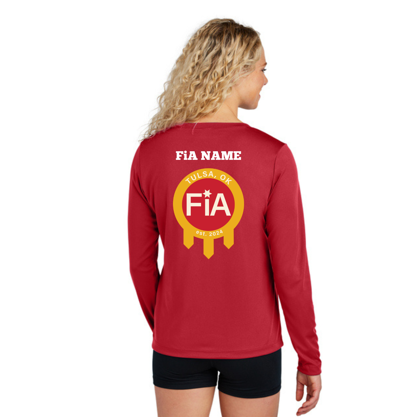 Tulsa, OK - PERSONALIZED Sport Tek Long Sleeve Performance V-Neck Tee
