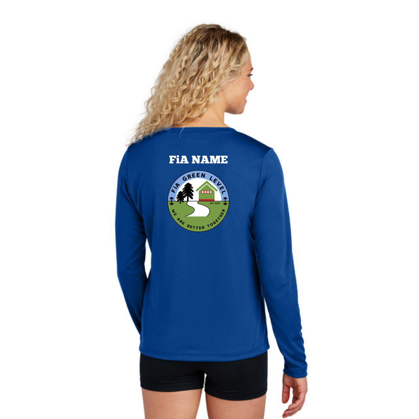 Green Level, NC - PERSONALIZED Sport Tek Long Sleeve Performance V-Neck Tee