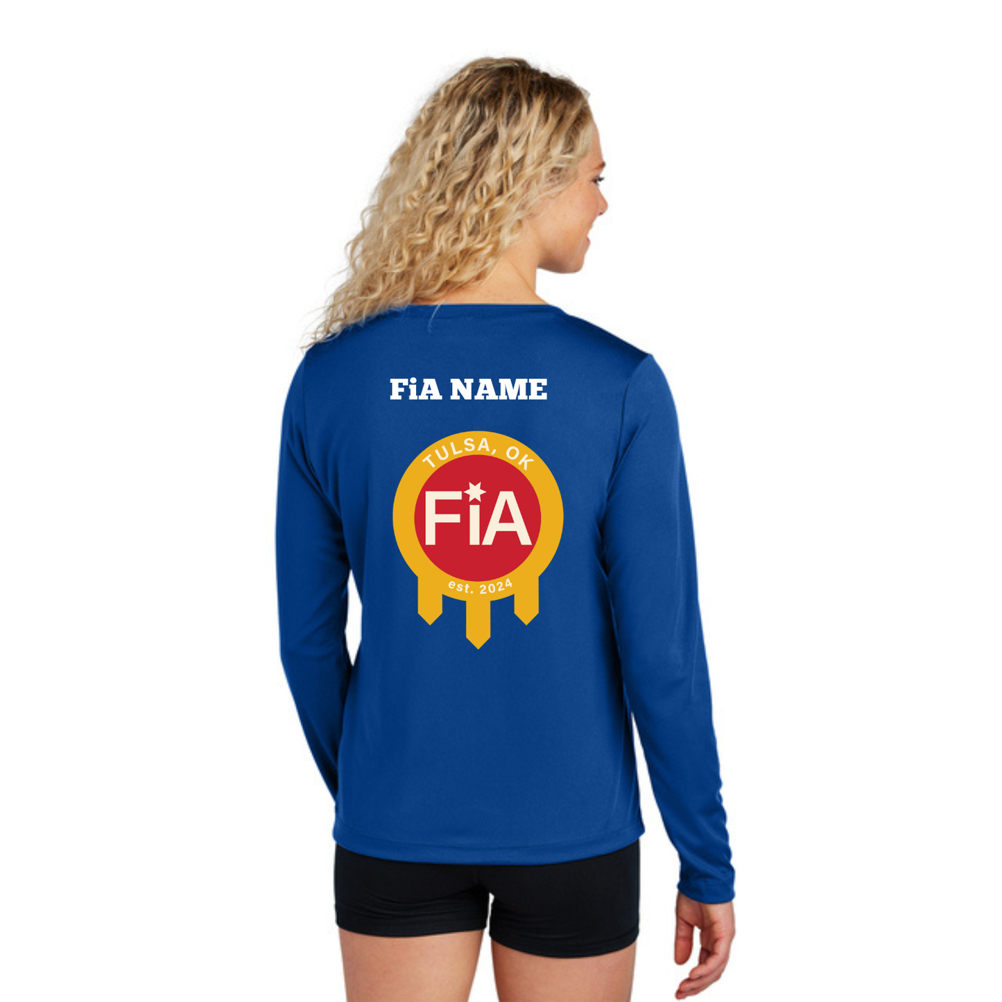 Tulsa, OK - PERSONALIZED Sport Tek Long Sleeve Performance V-Neck Tee
