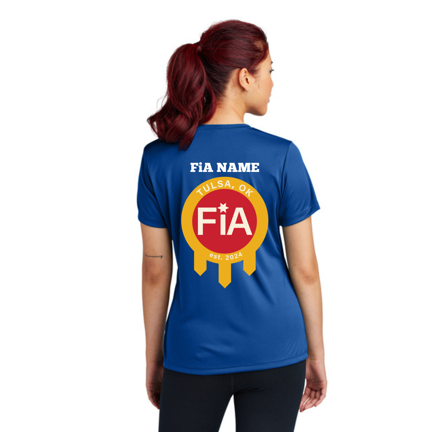 Tulsa, OK- PERSONALIZED Sport Tek V-Neck Short Sleeve Performance Tee