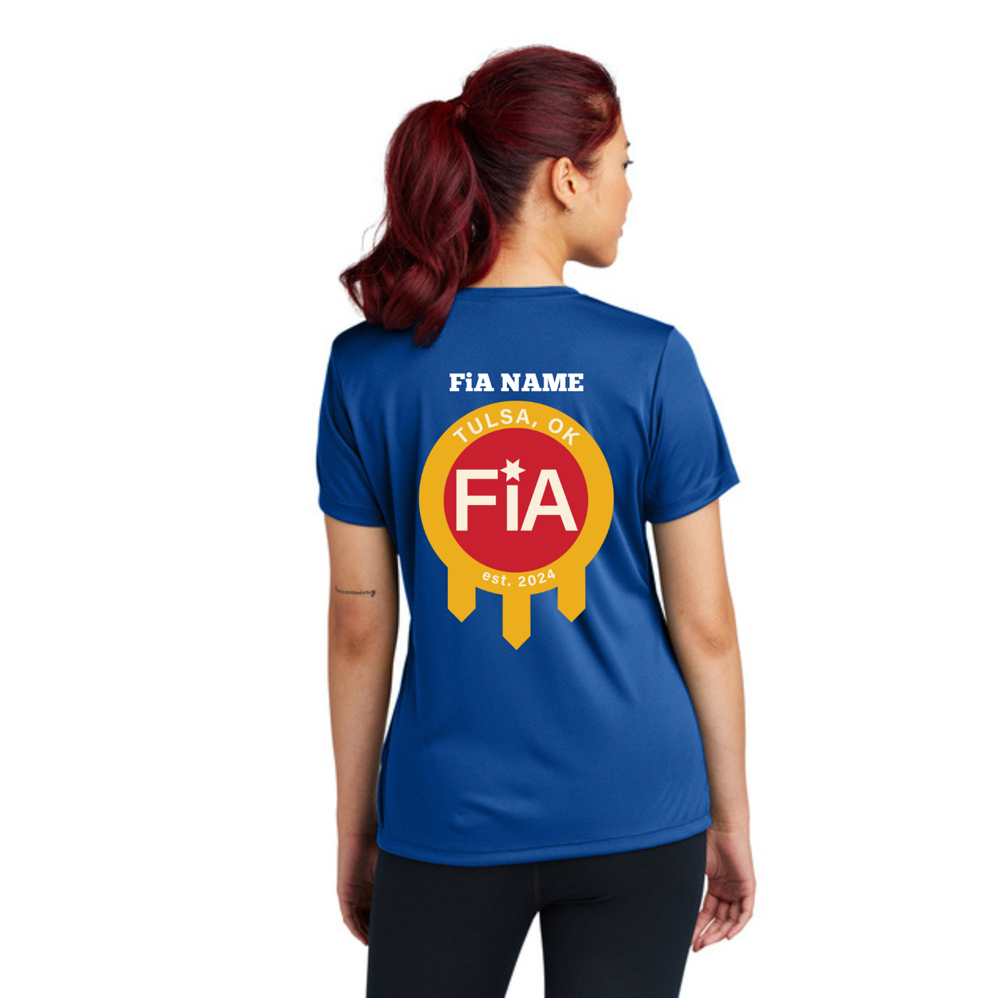 Tulsa, OK - PERSONALIZED Sport Tek Crew Neck Short Sleeve Performance Tee