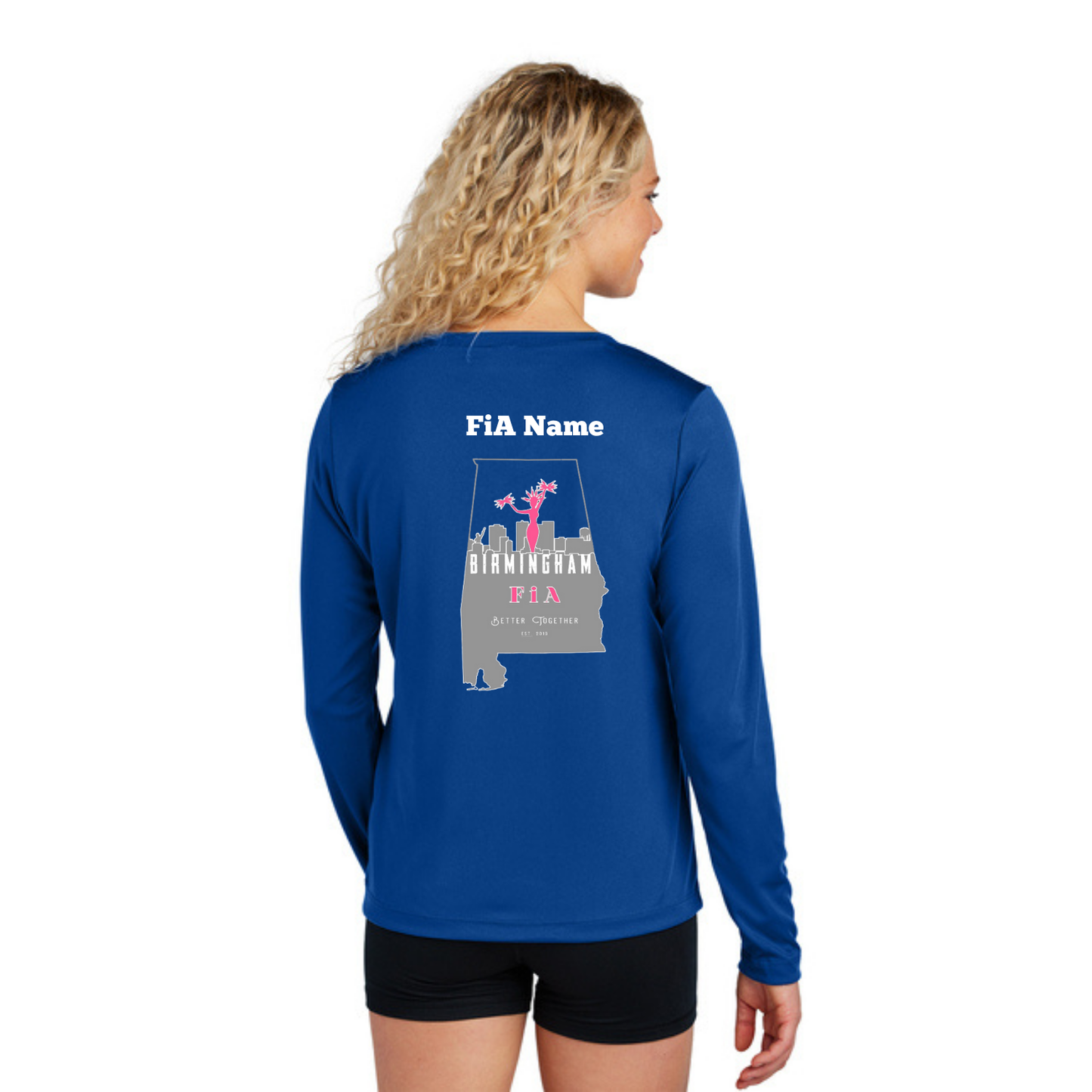 Birmingham, AL - PERSONALIZED Sport Tek Long Sleeve Performance V-Neck Tee