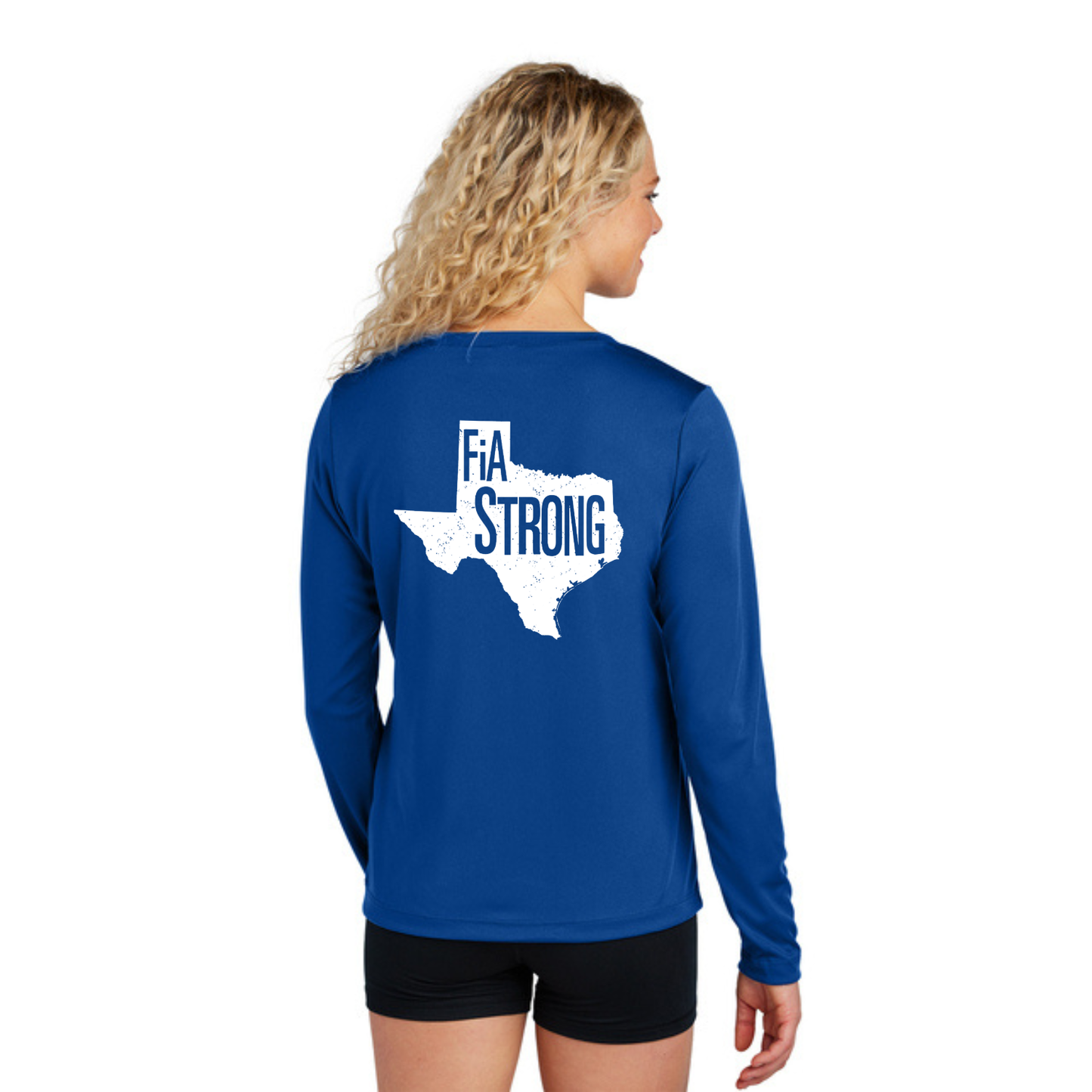 Texas Strong - Sport Tek Long Sleeve Performance V-Neck Tee