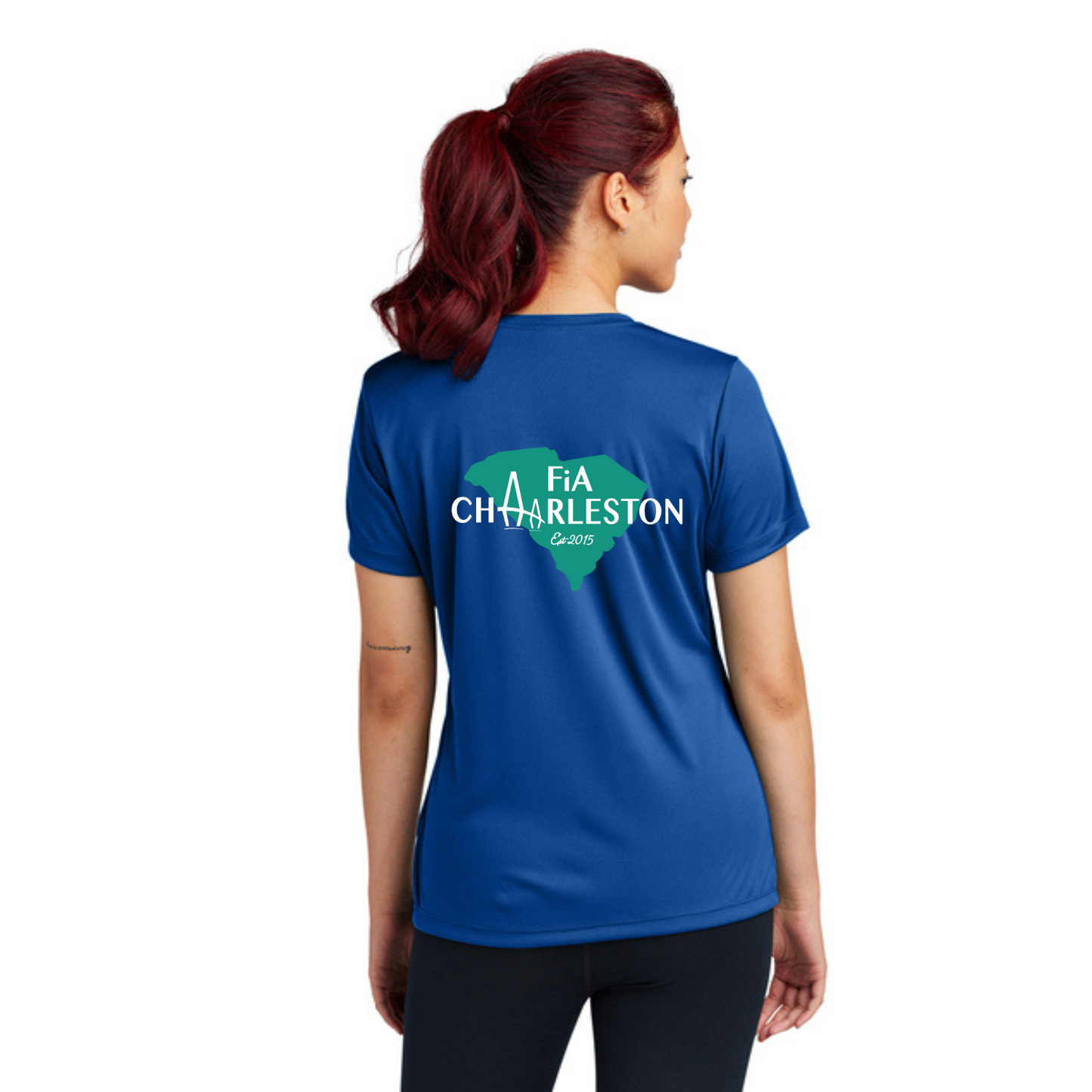 Charleston, SC - Sport Tek V-Neck Short Sleeve Performance Tee