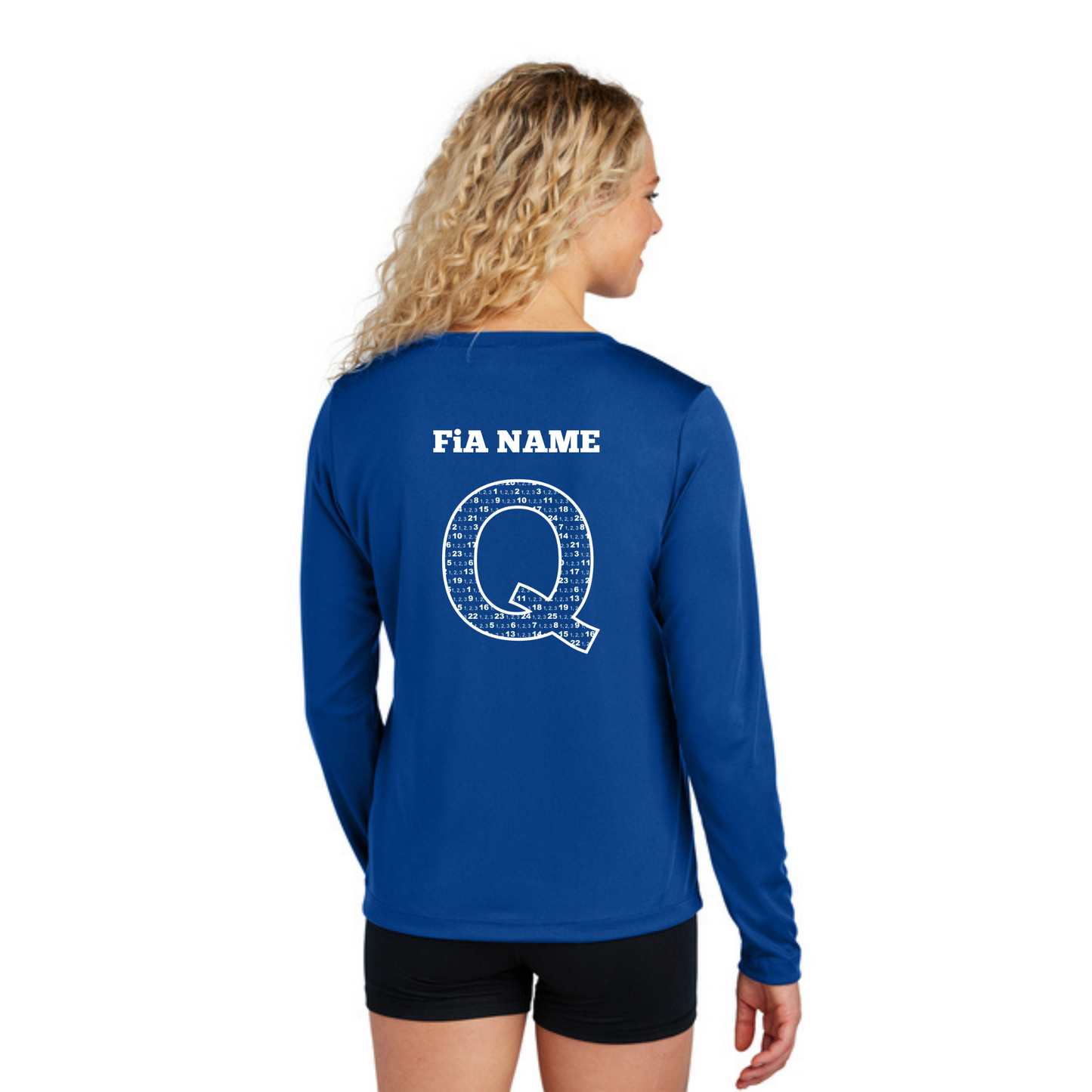 Q Shirt - PERSONALIZED Sport Tek Long Sleeve V-Neck Tee