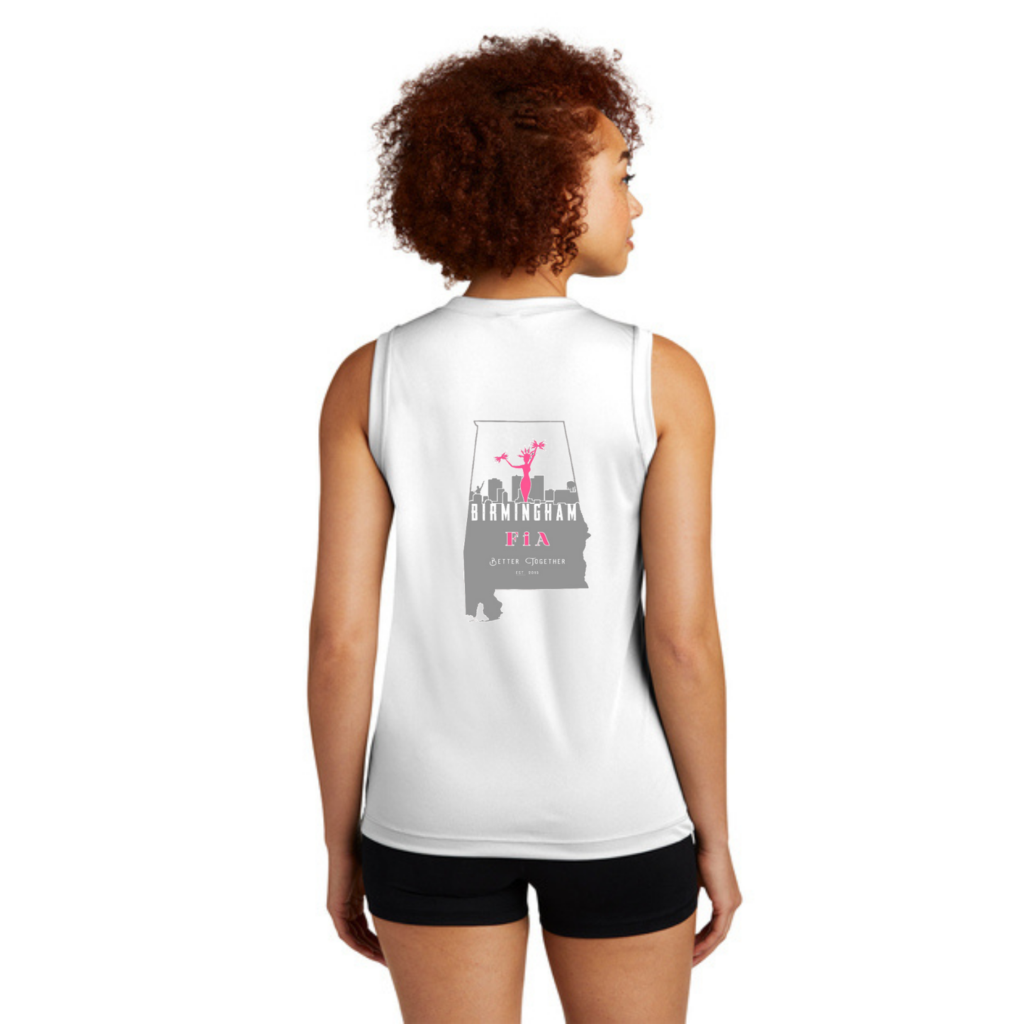 Birmingham, AL - Sport Tek Sleeveless Performance V-Neck Tee