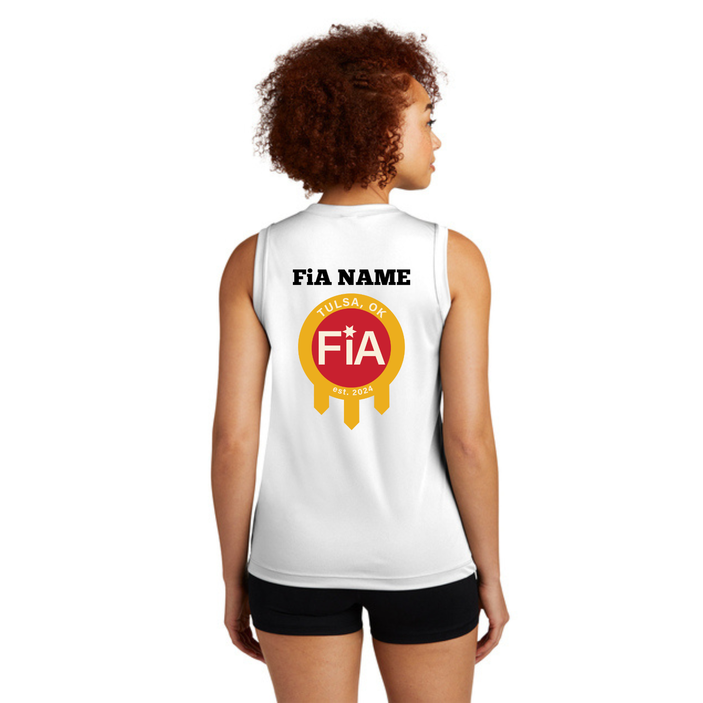 Tulsa, Ok - PERSONALIZED Sport Tek Sleeveless Performance V-Neck Tee