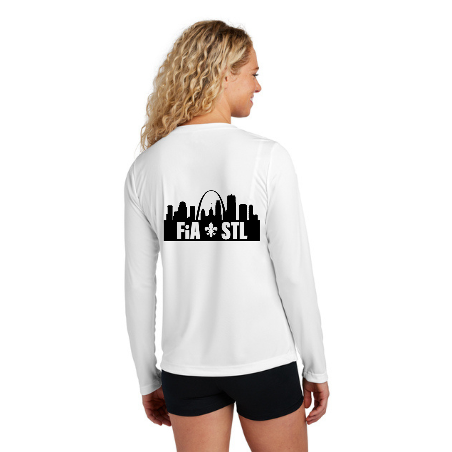 St. Louis, MO - Sport Tek Long Sleeve Performance V-Neck Tee