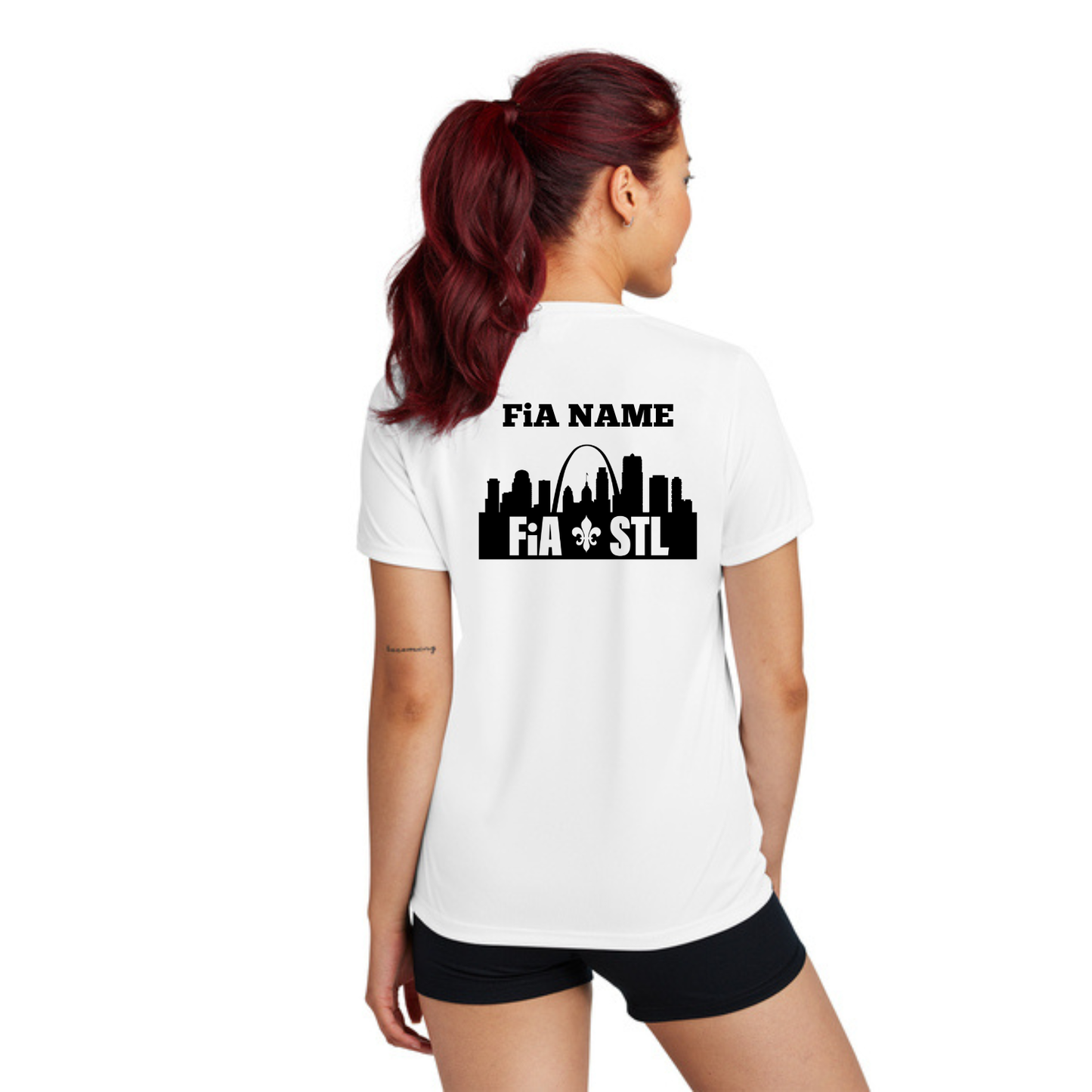 St. Louis, MO - NEON PERSONALIZED Sport Tek Crew Neck Short Sleeve Performance Tee