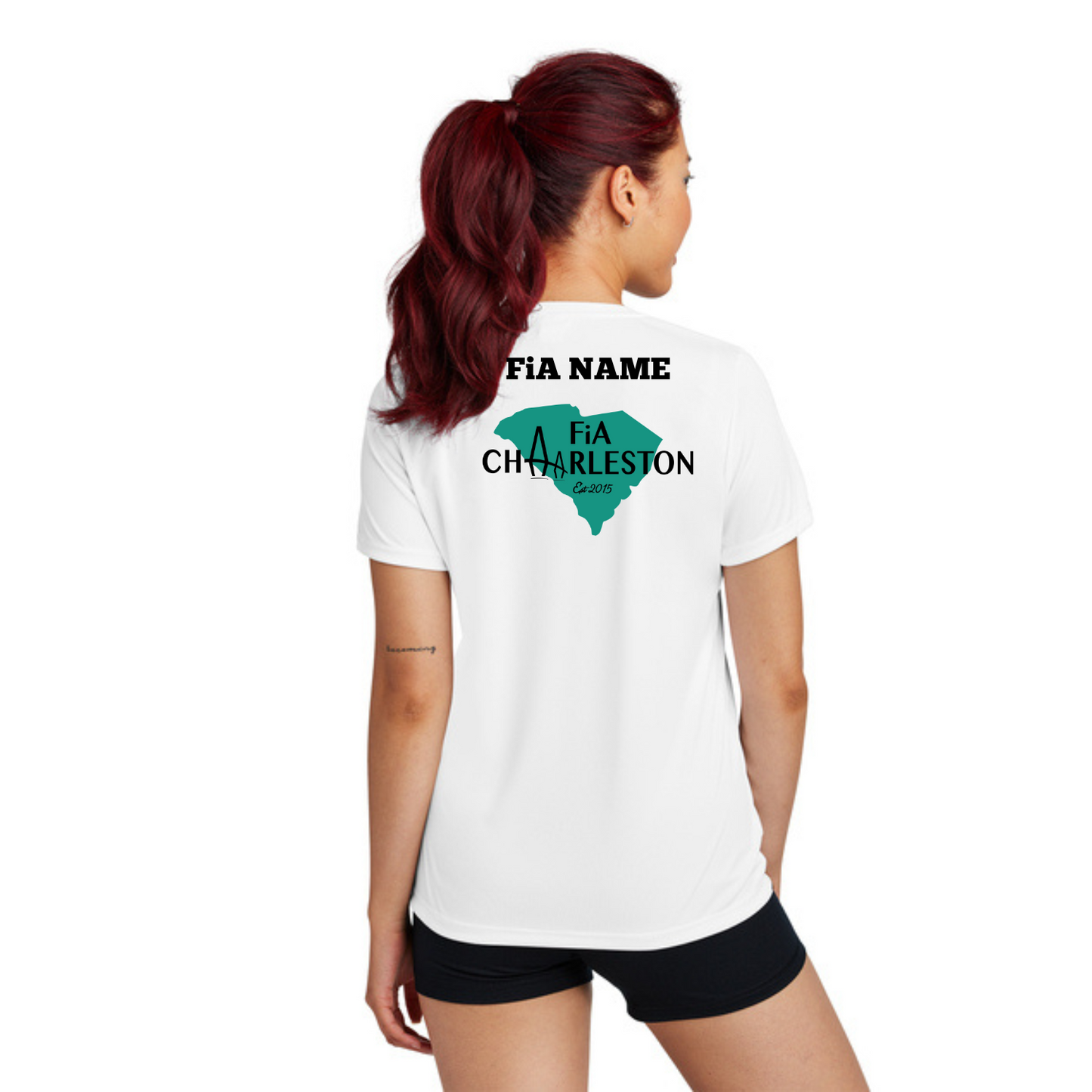 Charleston, SC - NEON PERSONALIZED Sport Tek Crew Neck Short Sleeve Performance Tee