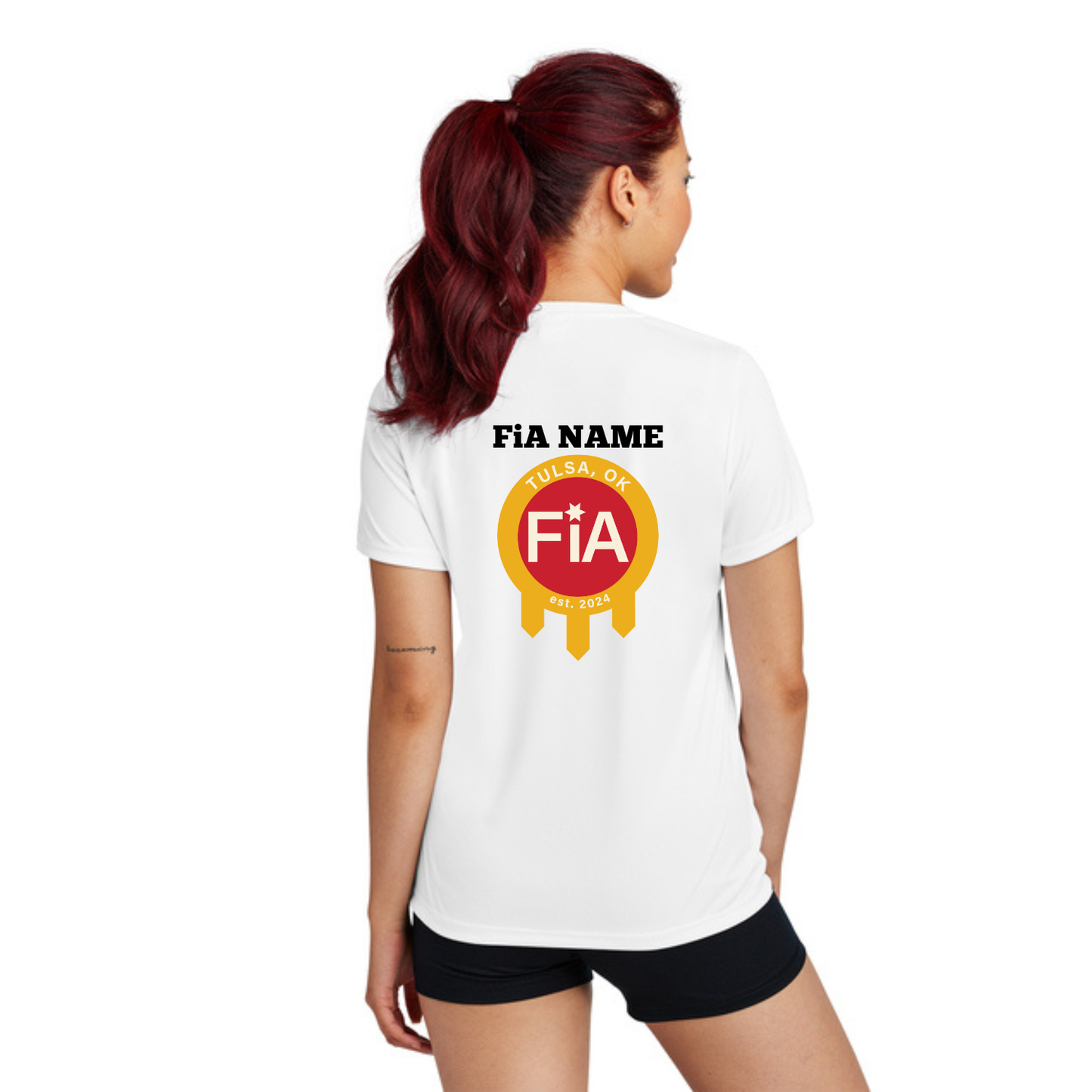 Tulsa, OK - NEON PERSONALIZED Sport Tek Crew Neck Short Sleeve Performance Tee