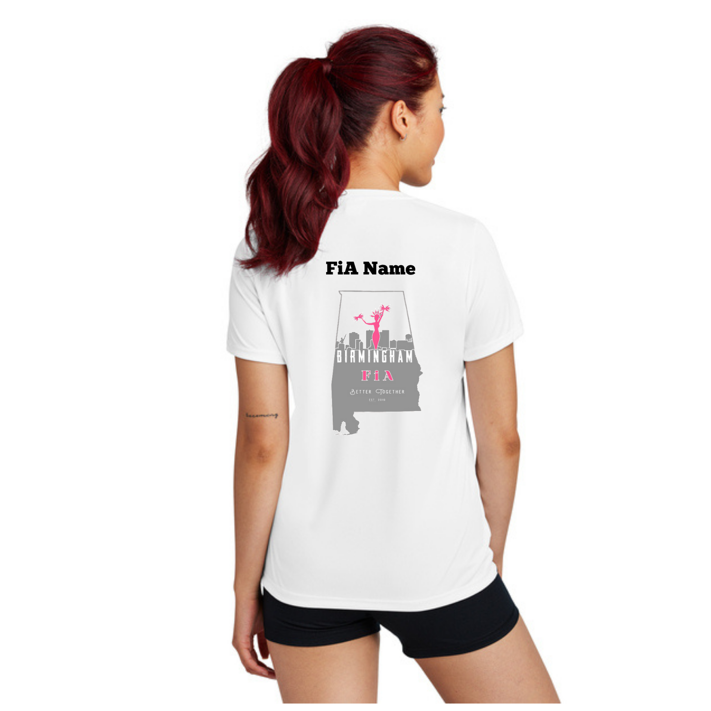 Birmingham, AL - NEON PERSONALIZED Sport Tek V-Neck Short Sleeve Performance Tee