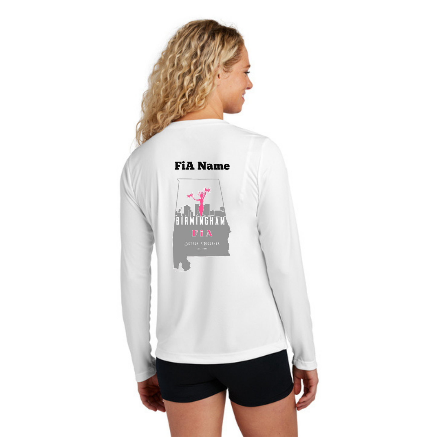 Birmingham, AL - PERSONALIZED Sport Tek Long Sleeve Performance V-Neck Tee
