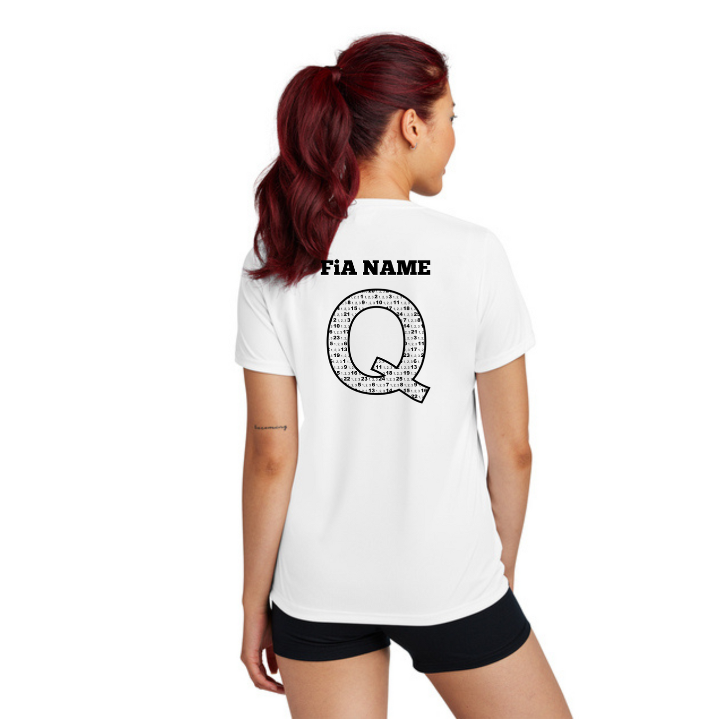 Q Shirt - PERSONALIZED Sport Tek V-Neck Short Sleeve Performance Tee
