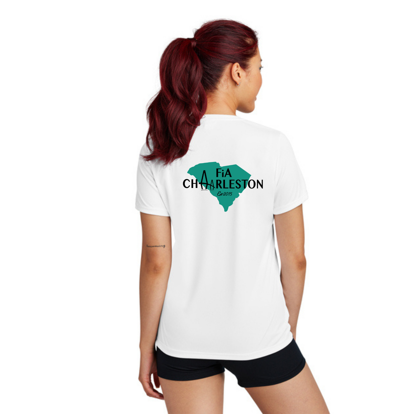 Charleston, SC - NEON Sport Tek Crew Neck Short Sleeve Performance Tee