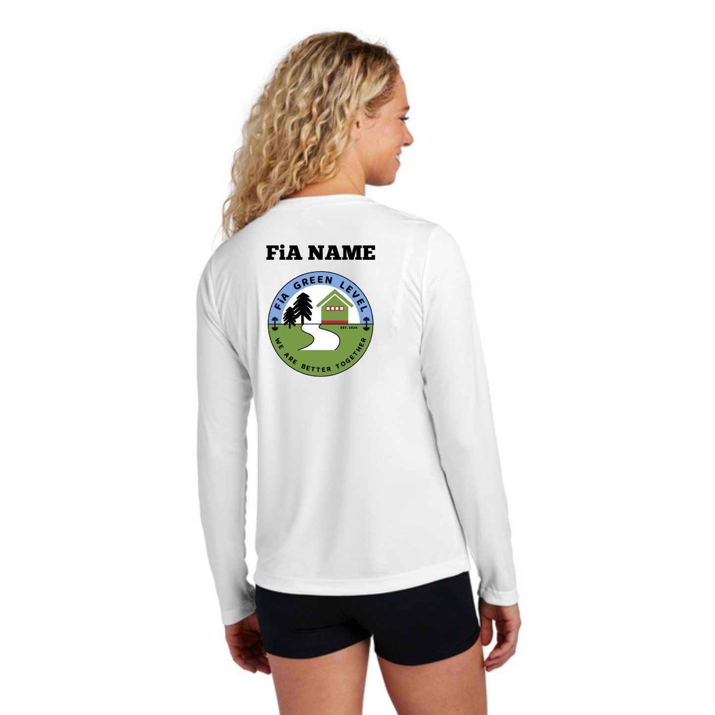 Green Level, NC - NEON PERSONALIZED Sport Tek Long Sleeve Performance V-Neck Tee