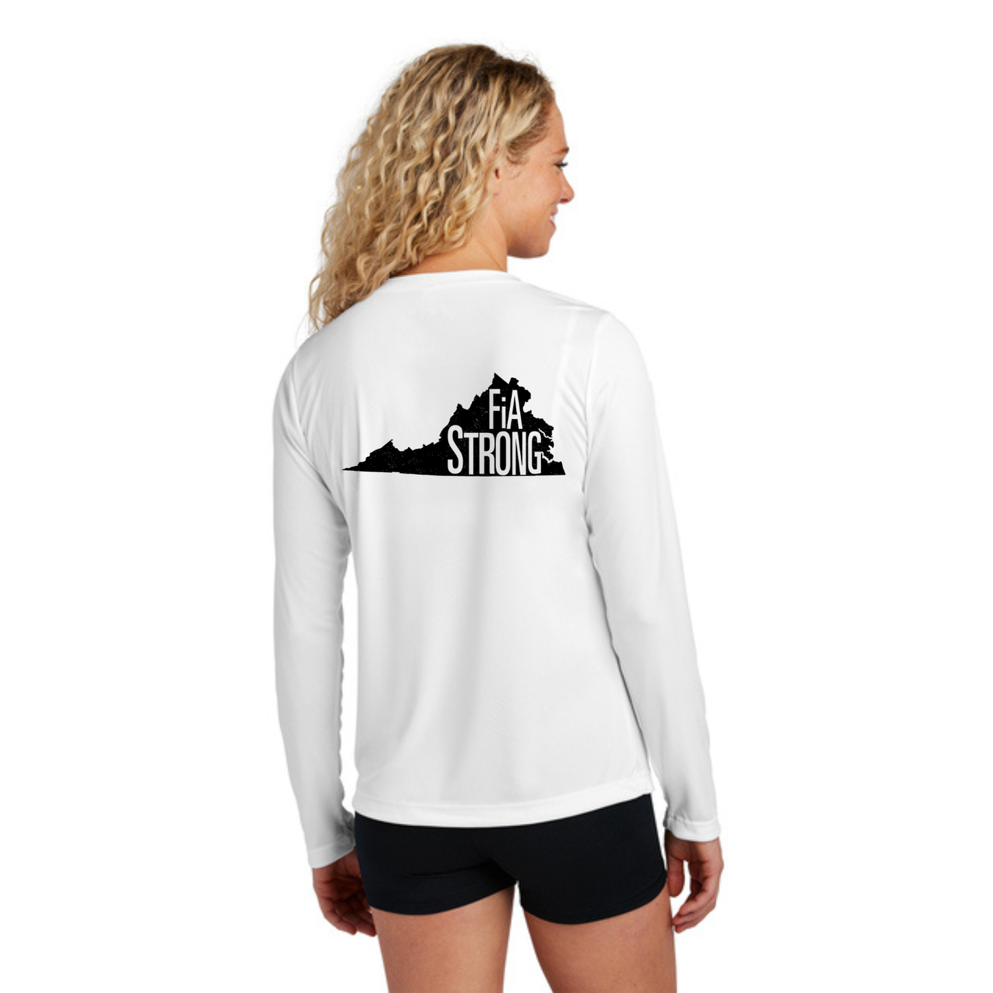 Virginia Strong - Sport Tek Long Sleeve Performance V-Neck Tee