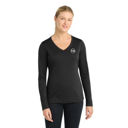 PERSONALIZED Sport Tek Long Sleeve Competitor V-Neck Tee.WEST