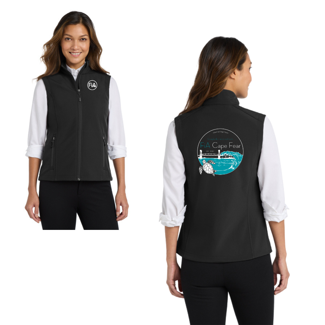 NC - Cape Fear PRINTED Port Authority Women's Core Soft Shell Vest