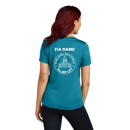 Jeff City - PERSONALIZED Sport Tek V-Neck Short Sleeve Performance Tee