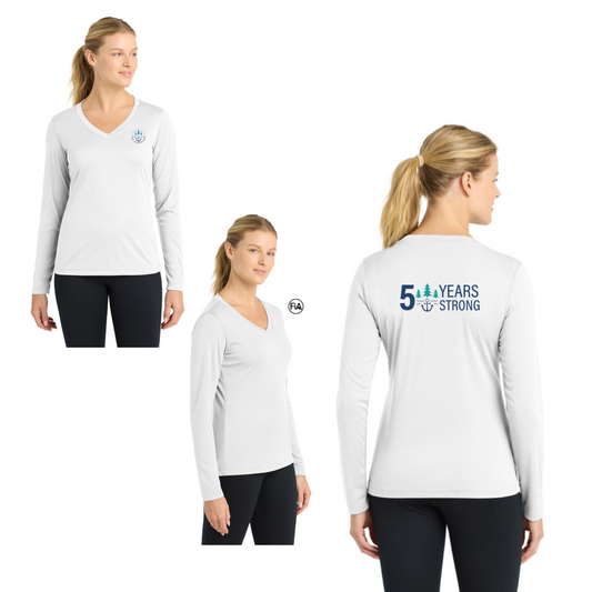 Cleveland, OH Anniversary - Sport Tek Long Sleeve Performance V-Neck Tee