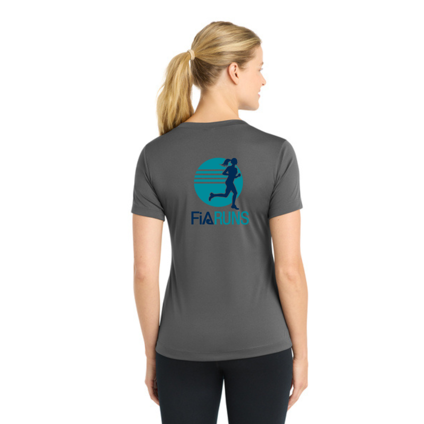 FiA Runs - Sport Tek V-Neck Short Sleeve Performance Tee