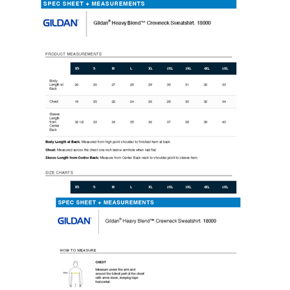 Gildan Heavy Blend Crewneck Sweatshirt.EAST