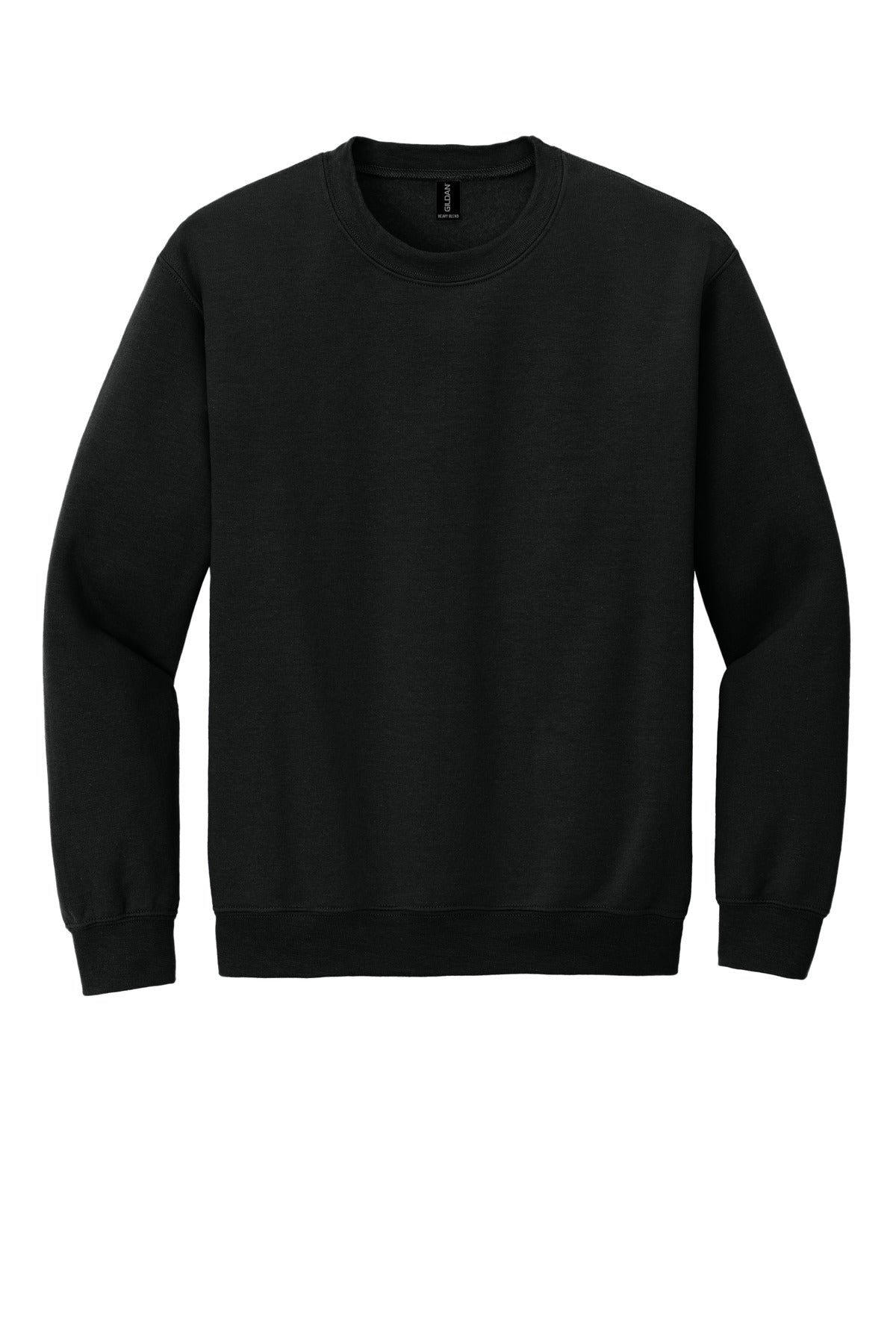 Gildan Heavy Blend Crewneck Sweatshirt in Black — product-only front view