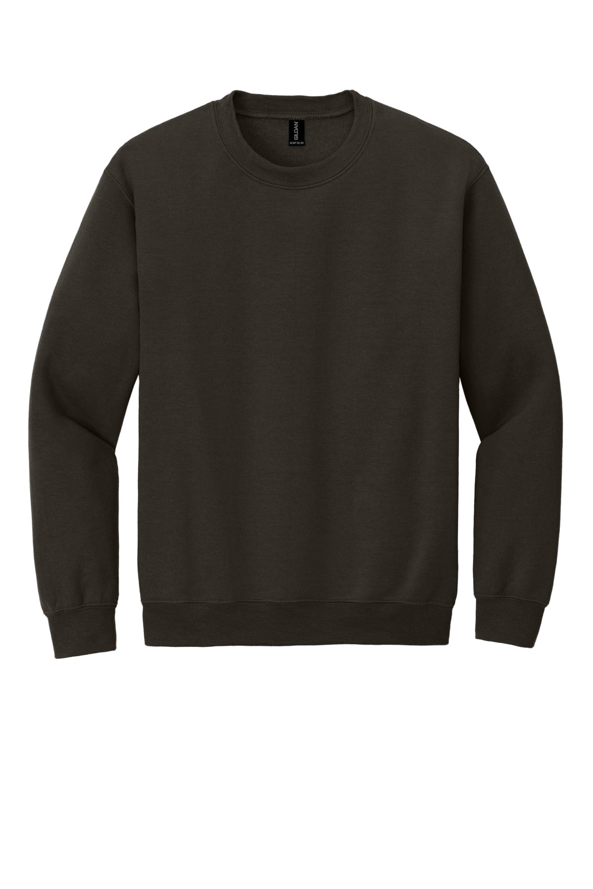 Gildan Heavy Blend Crewneck Sweatshirt in Dark Chocolate — product-only front view