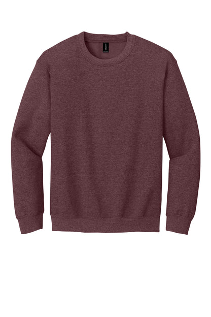 Gildan Heavy Blend Crewneck Sweatshirt in Heather Dark Maroon — product-only front view